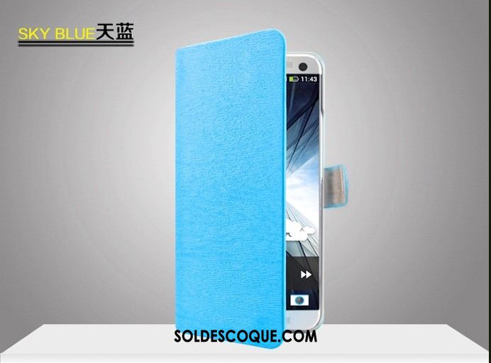 Coque Htc Desire 10 Lifestyle Téléphone Portable Bleu Étui Protection Étui En Cuir Soldes