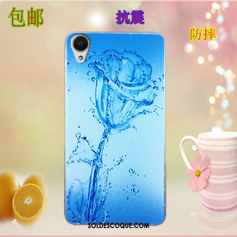 Coque Htc Desire 10 Lifestyle Téléphone Portable Peinture Bleu Étui Pas Cher