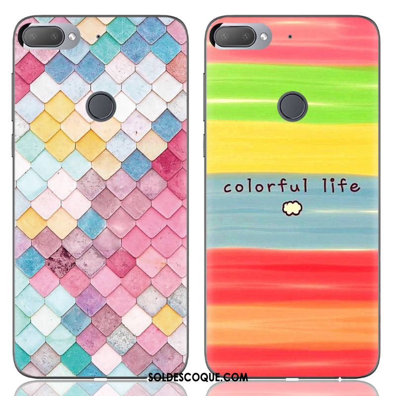 Coque Htc Desire 12+ Personnalité Créatif Silicone Multicolore Fluide Doux France