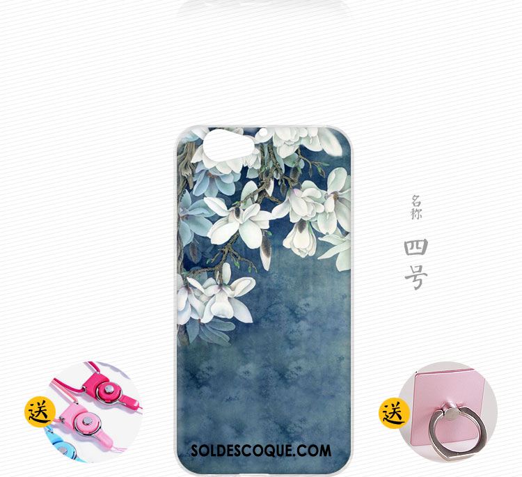 Coque Htc One A9s Bordure Peinture Étui Fluide Doux Anneau En Vente