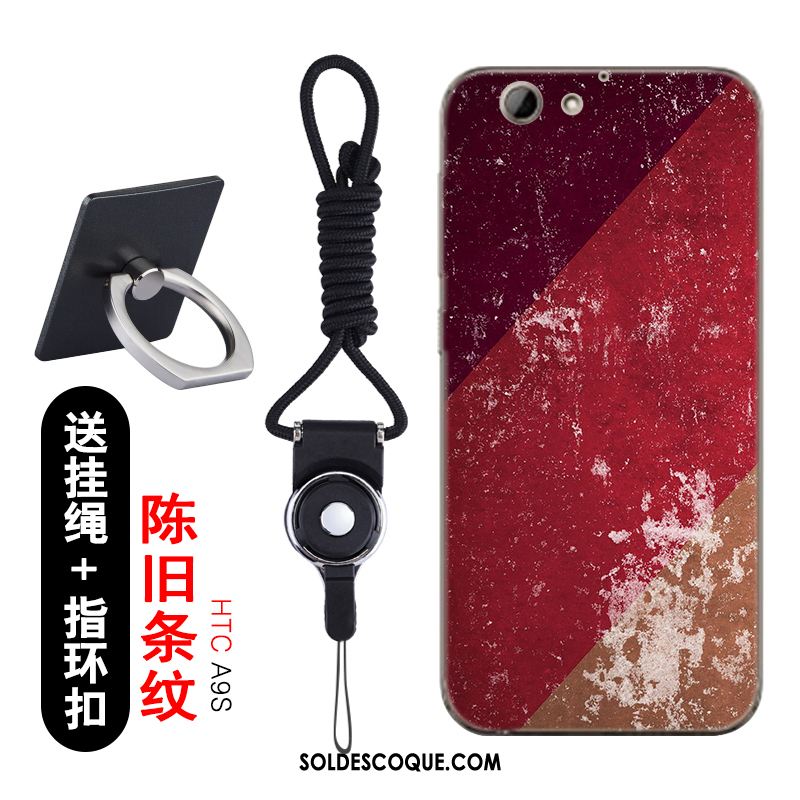 Coque Htc One A9s Rouge Fluide Doux Dessin Animé Protection Tendance En Ligne