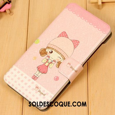 Coque Htc One A9s Étui En Cuir Clamshell Rose Téléphone Portable Protection Soldes