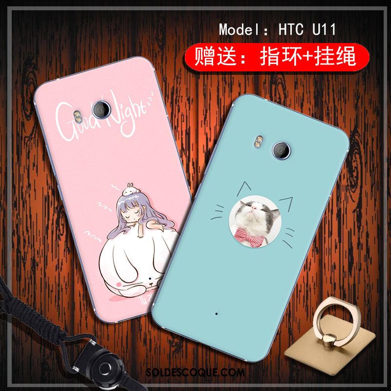 Coque Htc U11 Bleu Personnalité Charmant Silicone Incassable En Vente