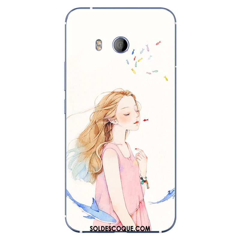 Coque Htc U11 Créatif Dessin Animé Rose Fluide Doux Personnalité Soldes