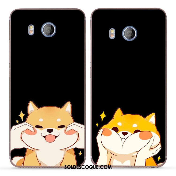 Coque Htc U11 Dessin Animé Noir Chiens Charmant Téléphone Portable France