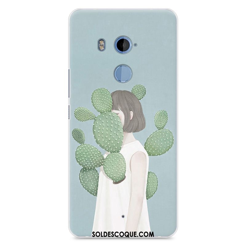 Coque Htc U11+ Incassable Silicone Bleu Téléphone Portable Peinture Pas Cher