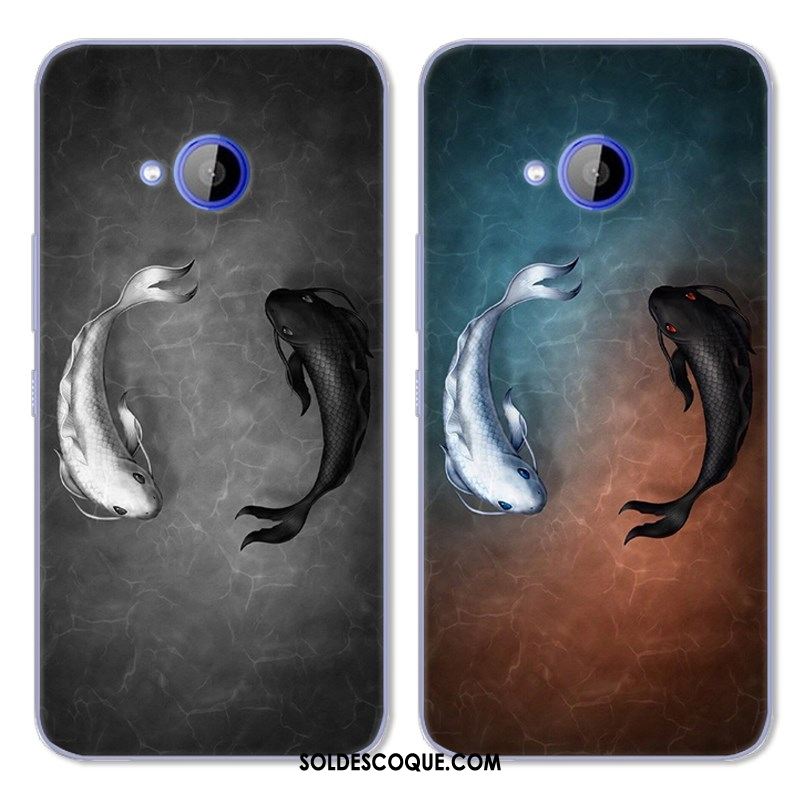 Coque Htc U11 Life Fluide Doux Gris Dessin Animé Protection Incassable Pas Cher