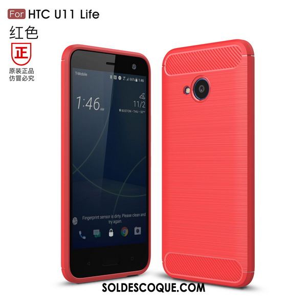 Coque Htc U11 Life Incassable Rouge Téléphone Portable Tout Compris Étui Pas Cher