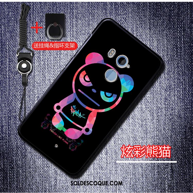 Coque Htc U11+ Tendance Incassable Silicone Peinture Noir Soldes