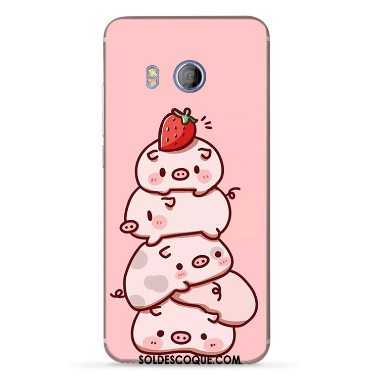 Coque Htc U11 Téléphone Portable Rose Animal Charmant Dessin Animé Soldes