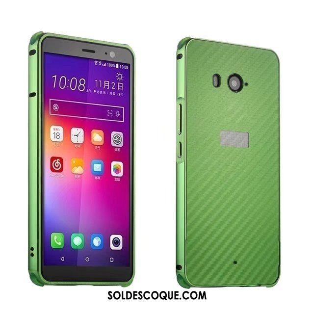 Coque Htc U11 Vert Border Téléphone Portable Fibre Métal Pas Cher