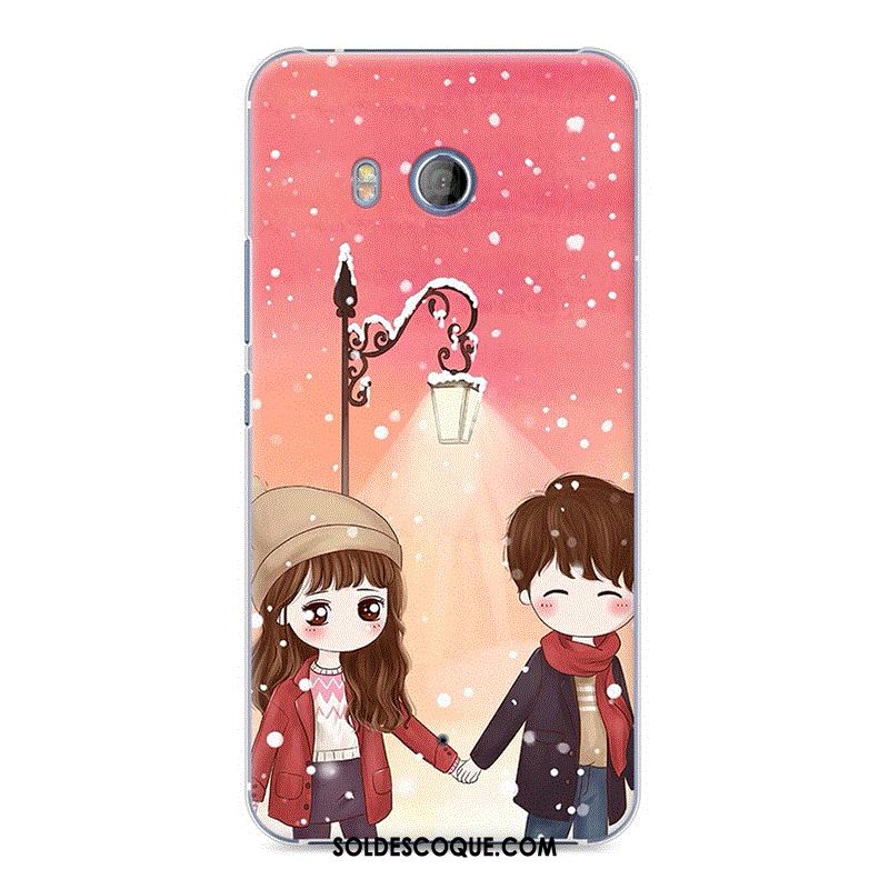 Coque Htc U11 Étui Protection Rose Peinture Personnalité Pas Cher