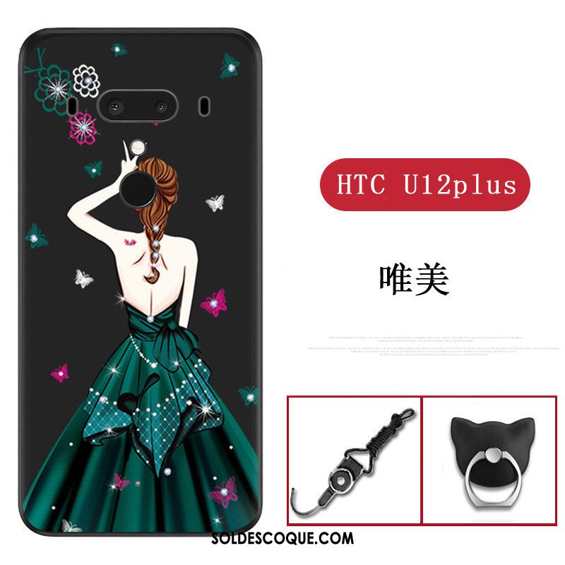 Coque Htc U12+ Tendance Silicone Vert Téléphone Portable Étui Soldes