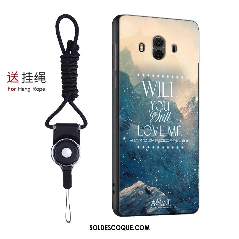 Coque Huawei Mate 10 Cou Suspendu Bleu Étui Téléphone Portable Protection En Ligne