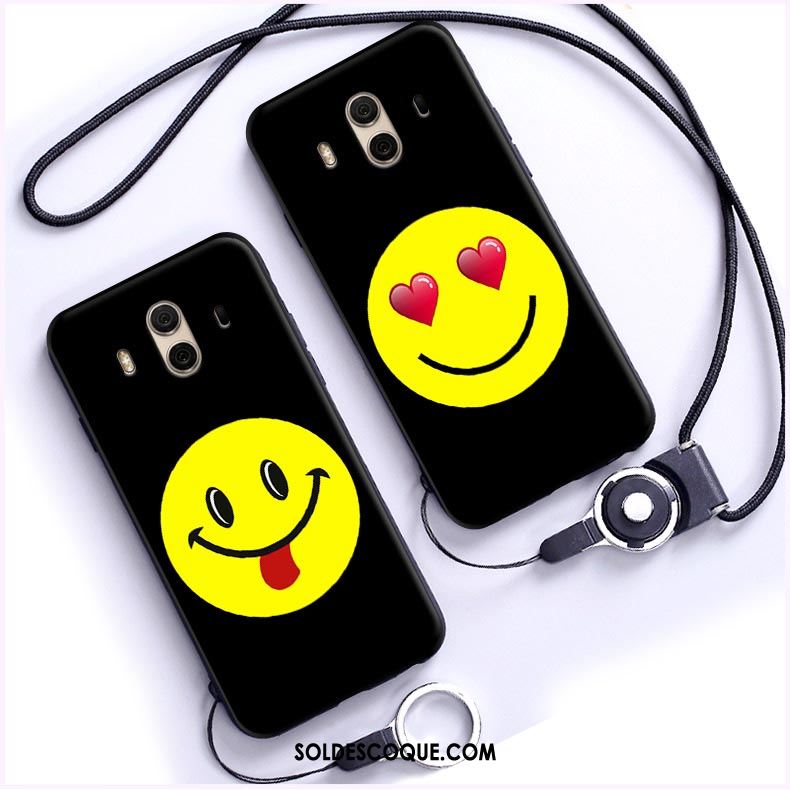 Coque Huawei Mate 10 Créatif Protection Souriant Téléphone Portable Noir France