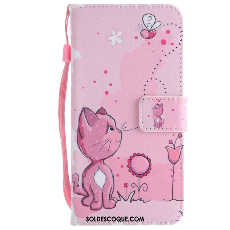 Coque Huawei Mate 10 Lite Peinture Dessin Animé Étui Rose Étui En Cuir En Vente