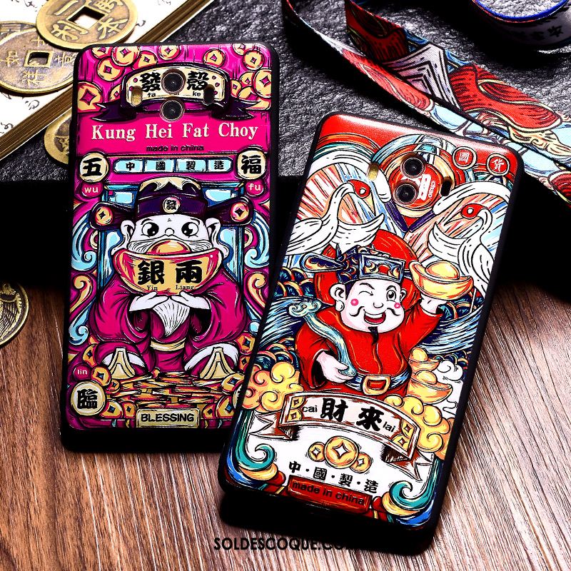 Coque Huawei Mate 10 Nouveau Peinture Dieu De La Richesse Étui Style Chinois France