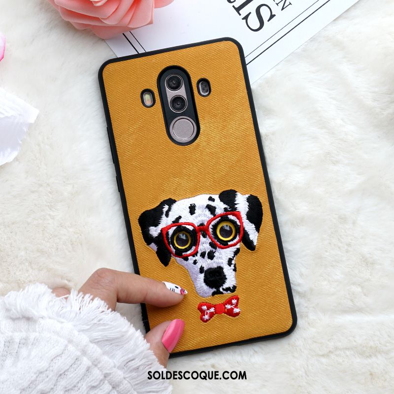 Coque Huawei Mate 10 Pro Incassable Jaune Personnalité Difficile Broderie En Ligne