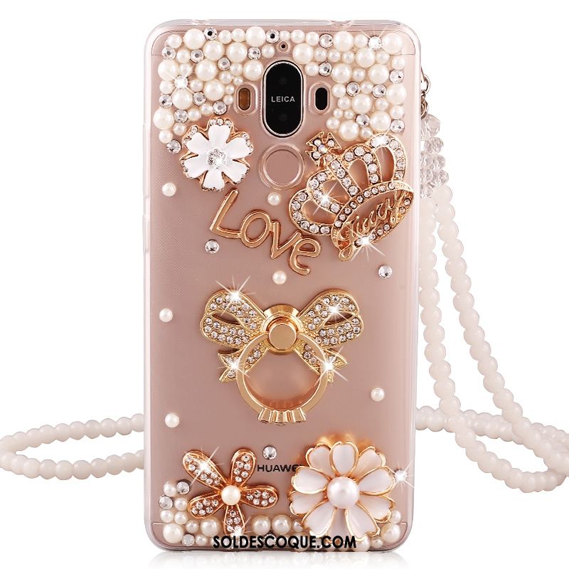 Coque Huawei Mate 10 Pro Transparent Strass Étui Protection Téléphone Portable Soldes