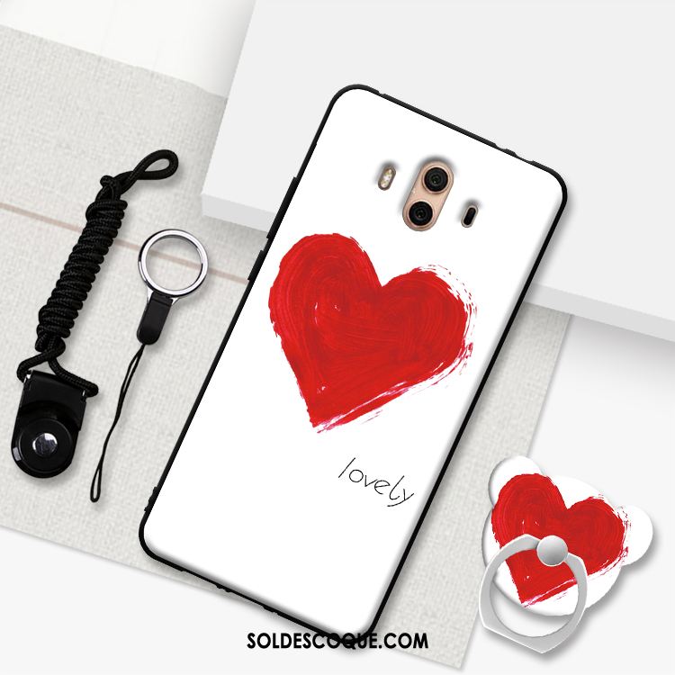 Coque Huawei Mate 10 Protection Dessin Animé Blanc Étui Téléphone Portable En Vente