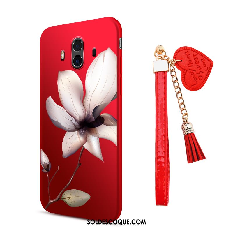 Coque Huawei Mate 10 Rouge Créatif Fluide Doux Tendance Téléphone Portable Soldes