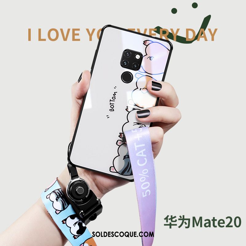 Coque Huawei Mate 20 Créatif Téléphone Portable Personnalité Charmant Blanc Housse Soldes