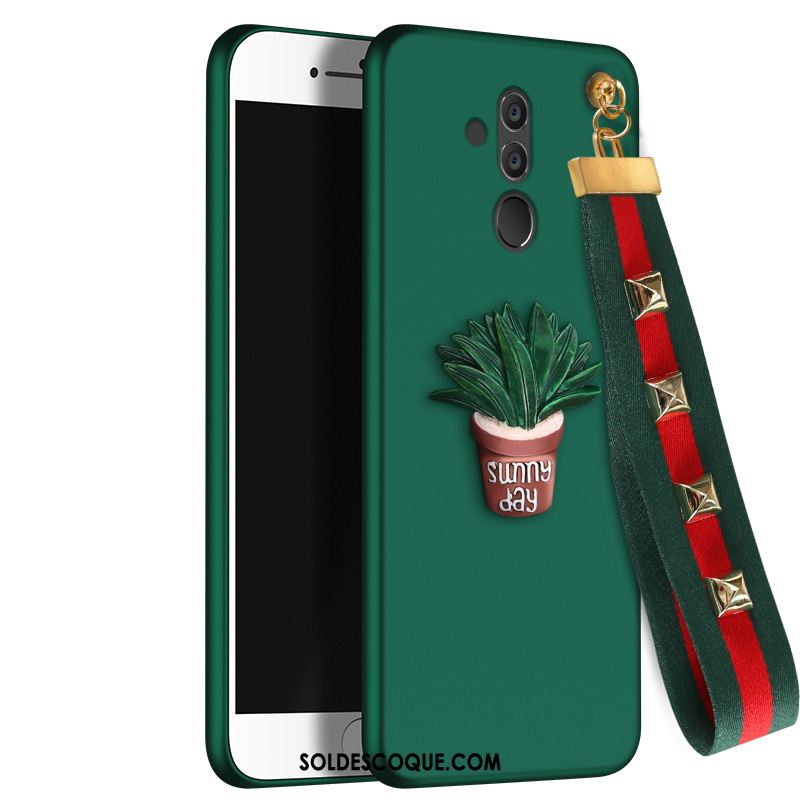 Coque Huawei Mate 20 Lite Téléphone Portable Vert Étui Fluide Doux Pas Cher