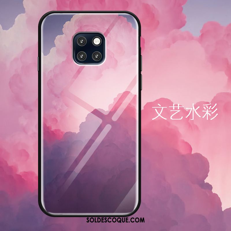 Coque Huawei Mate 20 Pro Verre Miroir Rose Mois Rêver Soldes