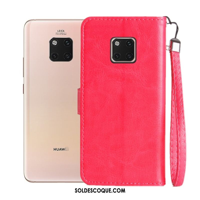 Coque Huawei Mate 20 Pro Étui Étui En Cuir Fluide Doux Incassable Rouge Soldes