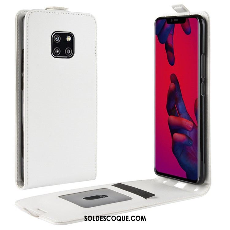 Coque Huawei Mate 20 Pro Étui Étui En Cuir Protection Blanc Téléphone Portable Pas Cher