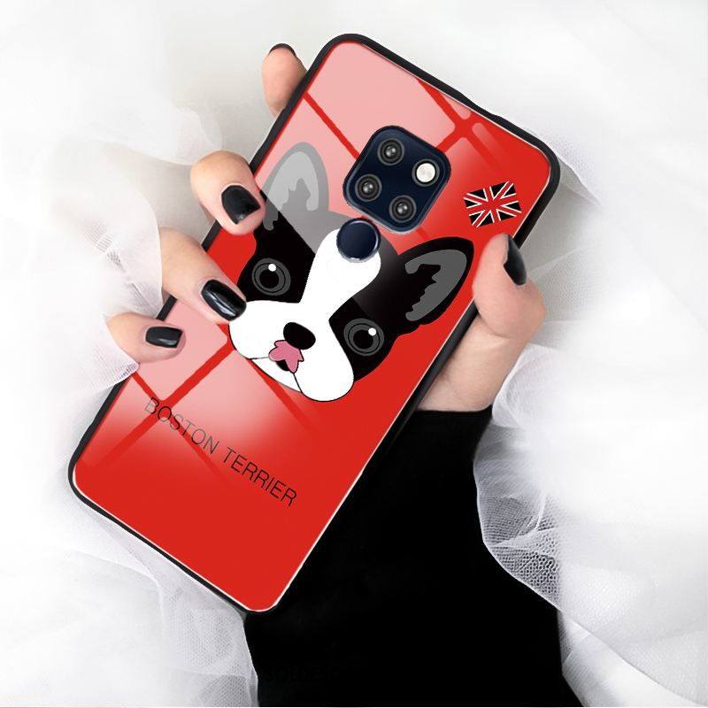 Coque Huawei Mate 20 Rouge Chiens Dessin Animé Étui Miroir En Vente