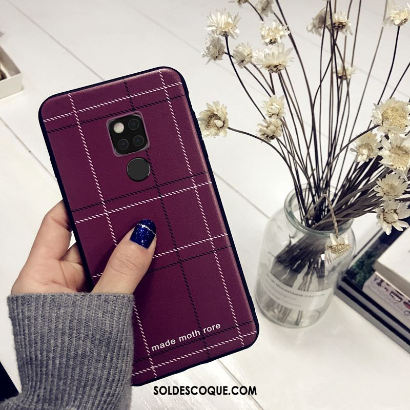 Coque Huawei Mate 20 Rouge Légère Net Rouge Silicone Délavé En Daim En Vente