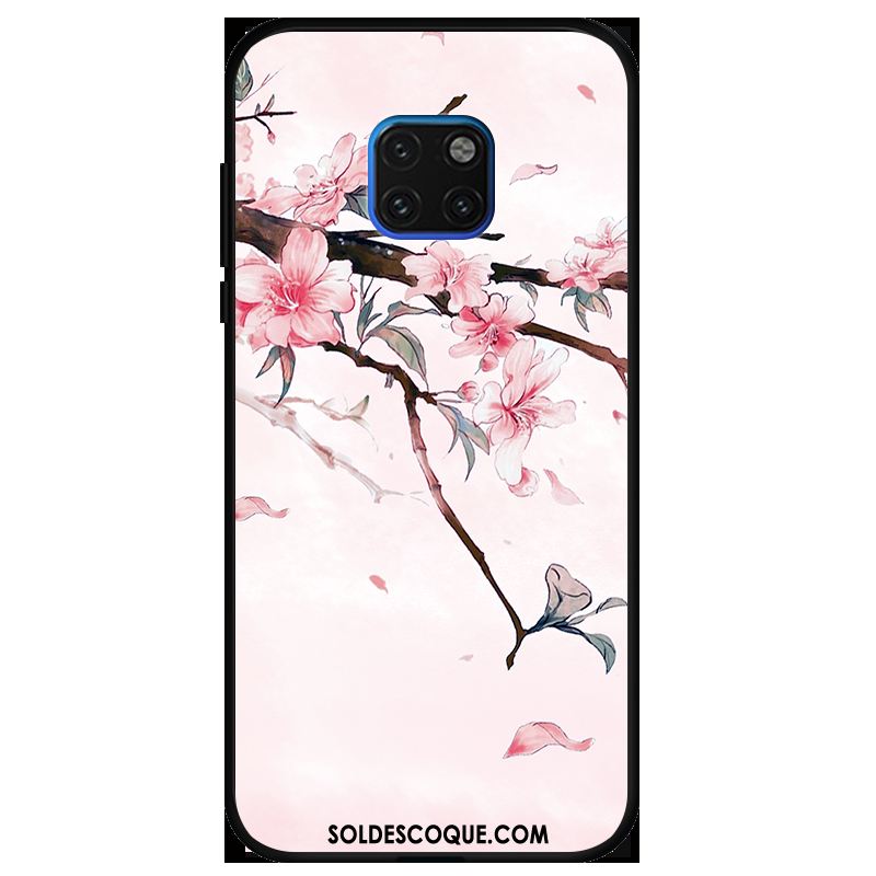 Coque Huawei Mate 20 Rs Art Vent Téléphone Portable Rose Silicone Housse En Ligne