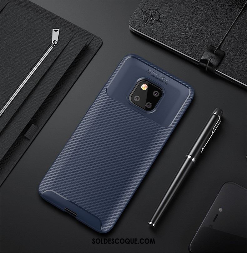 Coque Huawei Mate 20 Rs Fluide Doux Bleu Téléphone Portable Modèle Fleurie Très Mince Pas Cher