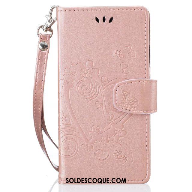 Coque Huawei Mate 20 Rs Téléphone Portable Incassable Rouge Gaufrage Rose Housse Pas Cher