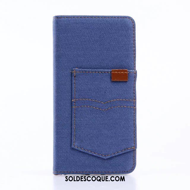 Coque Huawei Mate 20 Rs Étui Denim Étui En Cuir Téléphone Portable Bleu Pas Cher