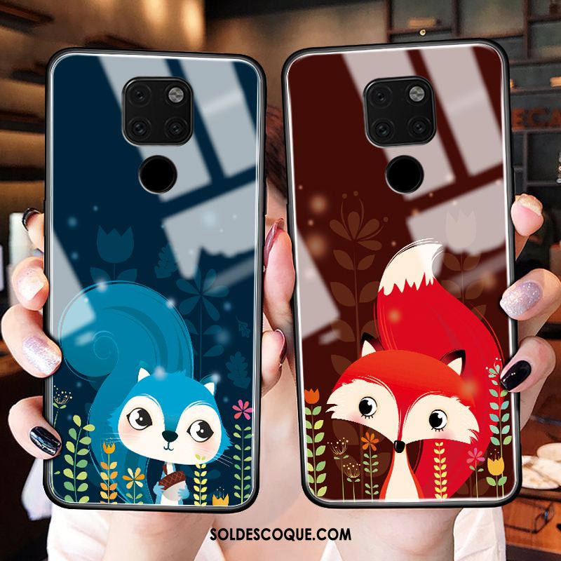 Coque Huawei Mate 20 Téléphone Portable Incassable Net Rouge Verre Dessin Animé En Vente