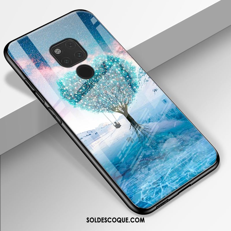 Coque Huawei Mate 20 X Tout Compris Téléphone Portable Verre Fleurs Étui Soldes