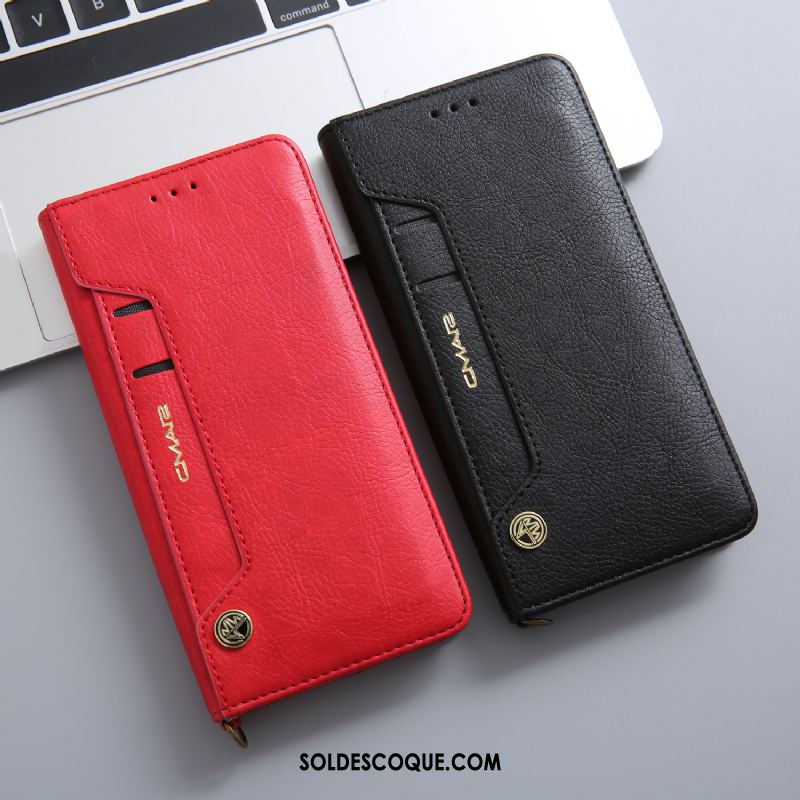 Coque Huawei Mate 30 Business Noir Étui Étui En Cuir Protection Pas Cher