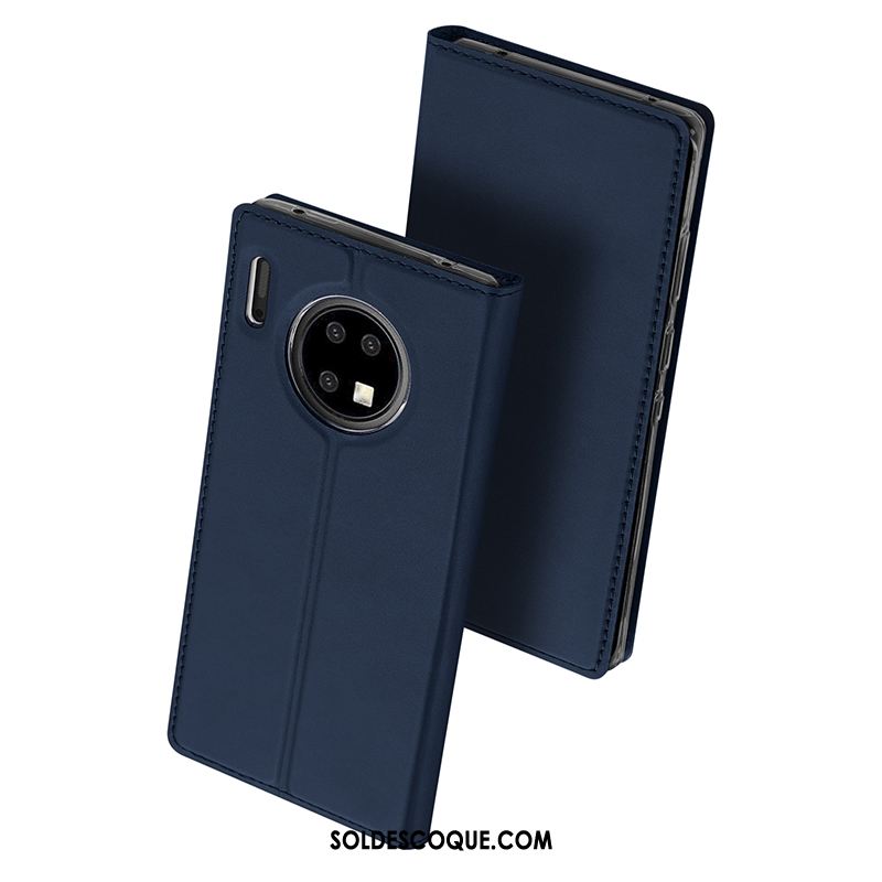 Coque Huawei Mate 30 Carte Bleu Étui En Cuir Protection Nouveau Soldes