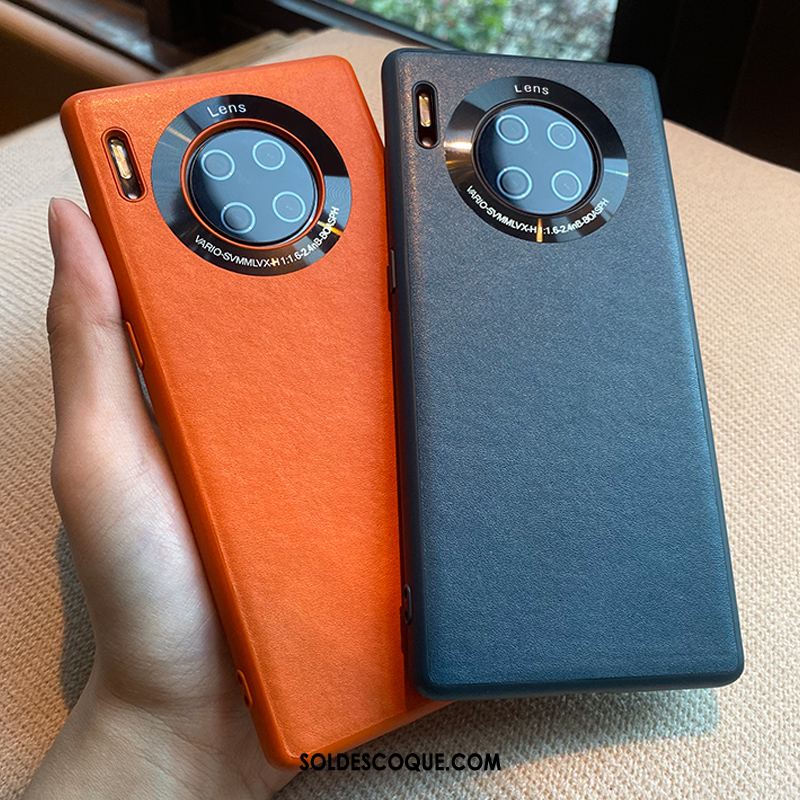 Coque Huawei Mate 30 Pro Luxe Cuir Véritable Très Mince Tout Compris Silicone France