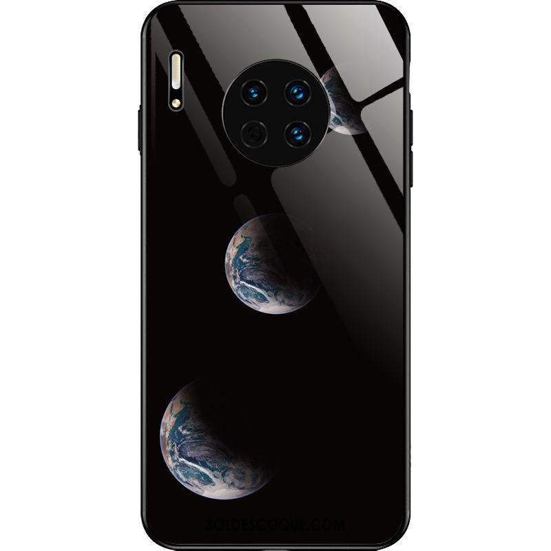 Coque Huawei Mate 30 Pro Personnalité Noir Tendance Mode Dessin Animé Pas Cher