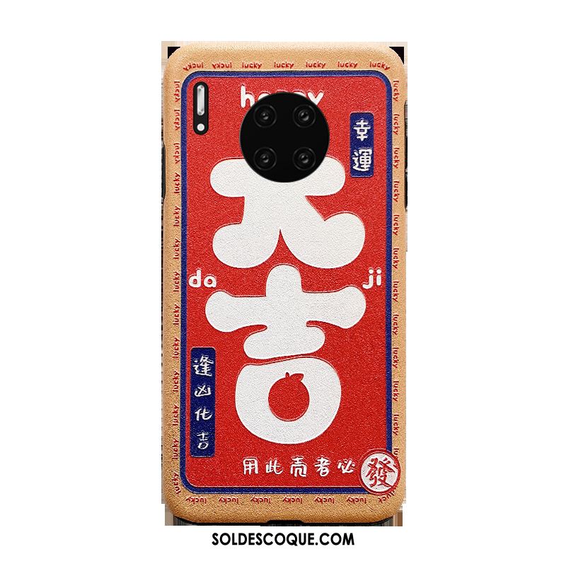 Coque Huawei Mate 30 Pro Richesse Silicone Rouge Étui Net Rouge En Vente