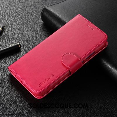 Coque Huawei Mate 30 Pro Étui En Cuir Carte Téléphone Portable Protection Rouge France