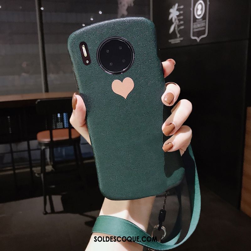 Coque Huawei Mate 30 Soie Mulberry Vert Petit Frais Ornements Suspendus Housse En Ligne