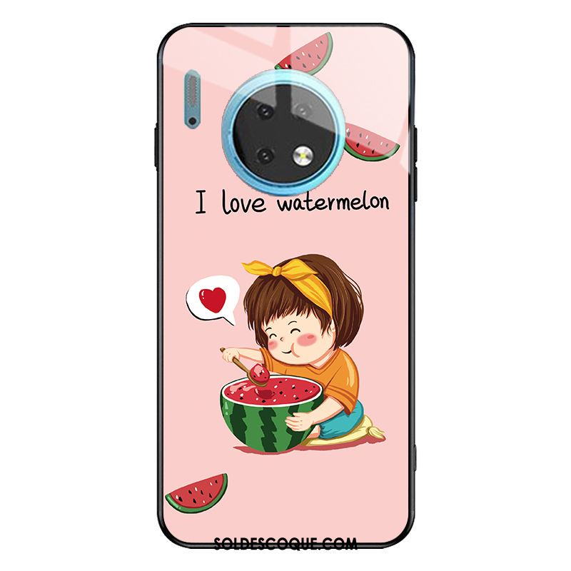 Coque Huawei Mate 30 Téléphone Portable Rose Art Étui Incassable Pas Cher