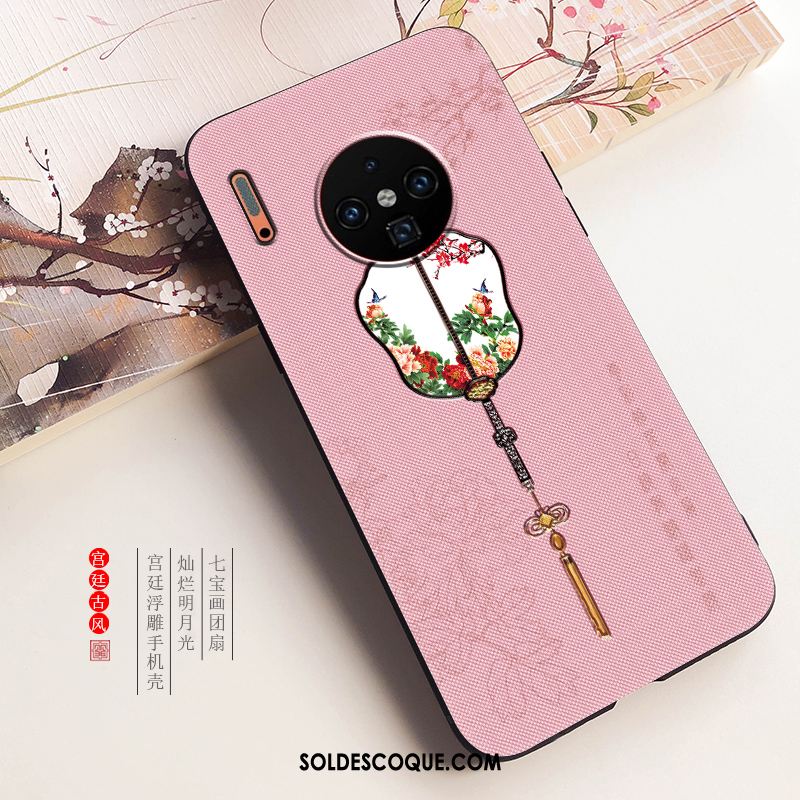 Coque Huawei Mate 30 Vintage Protection Vent Incassable Rose En Ligne