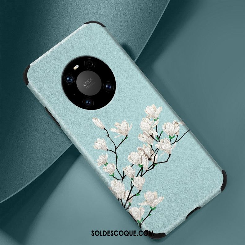 Coque Huawei Mate 40 Pro Soie Mulberry Silicone Fluide Doux Très Mince Vintage Pas Cher