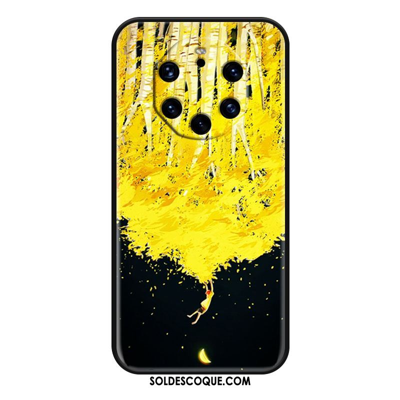 Coque Huawei Mate 40 Rs Protection Téléphone Portable Créatif Jaune Délavé En Daim Soldes