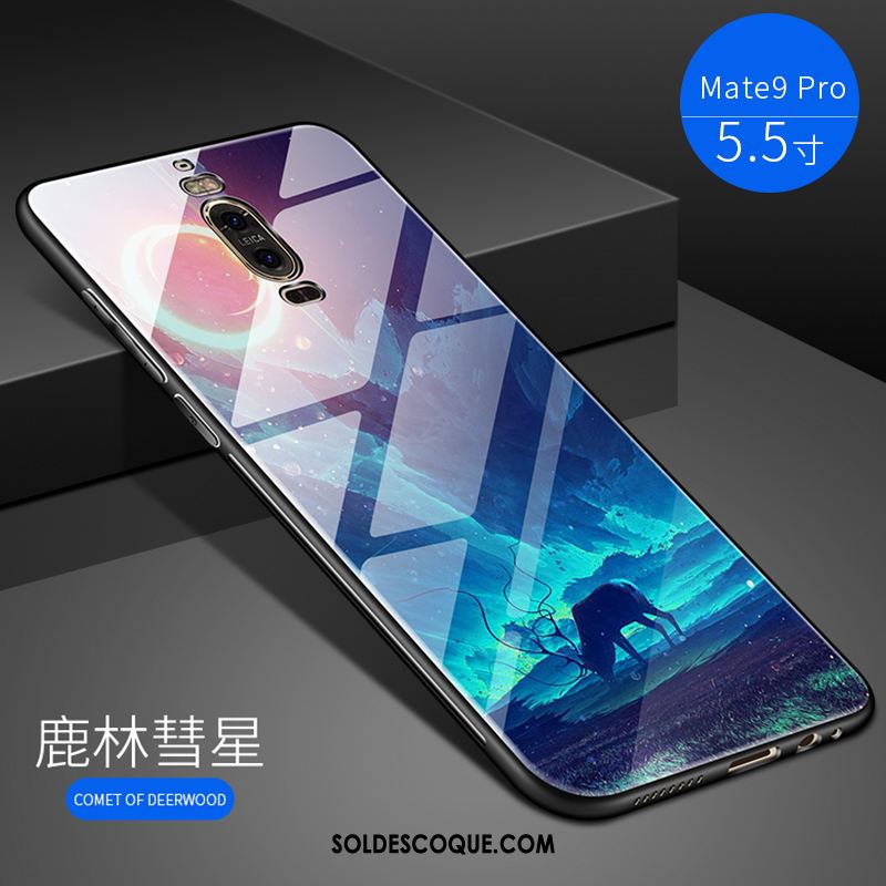Coque Huawei Mate 9 Pro Tout Compris Créatif Bleu Incassable Net Rouge En Ligne